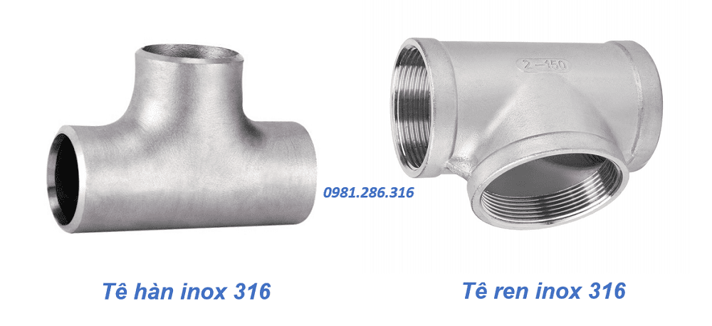 Tê inox 316 2