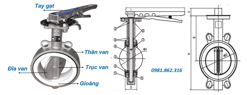 Van bướm tay gạt 4