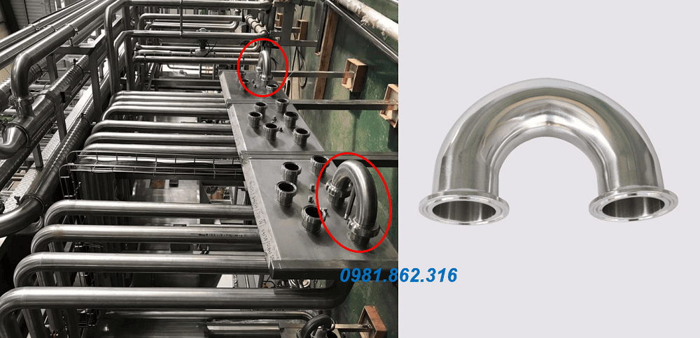 Cút vi sinh nối clamp 3