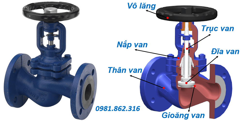 Van cầu hơi chữ ngã 5