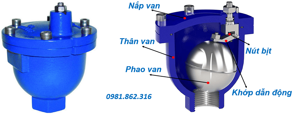 Van xả khí nối ren 3